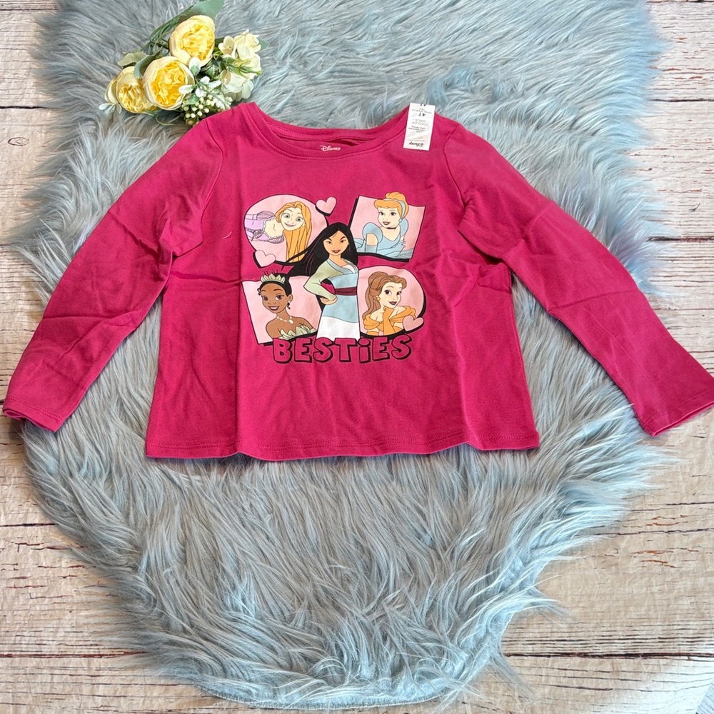 NWT Jumping Beans Disney Besties Kids Long Sleeve Shirt - Pink sz 4T